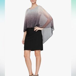 NWT SLNY Fashions Ombre Cape Dress